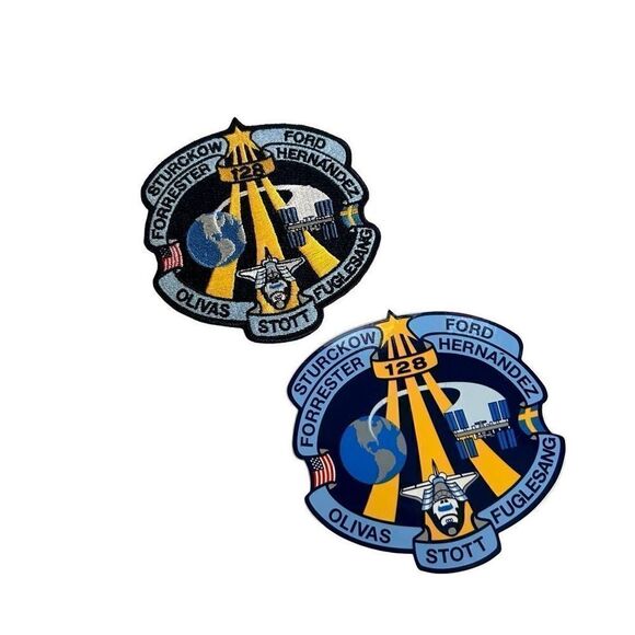 NASA STS-128 Sturckow Ford Forrester Hernandez Olivas Stott & Fuglesang Sticker - Picture 1 of 1